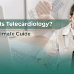 cardiologist consulting patient remotely via telecardiology platform