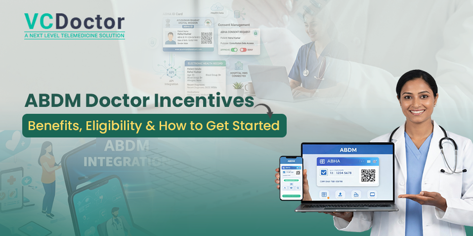 Doctor using ABDM-compliant digital health software to earn DHIS incentives in 2026